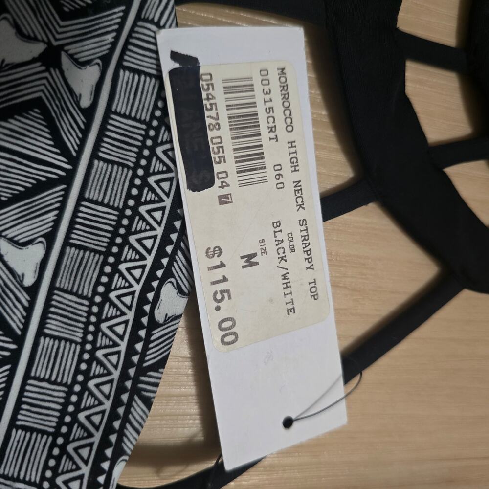 NWT Issa de'mar Morrocco High Neck Strappy Bikini Top Black-M Festival Boho - Picture 7 of 7